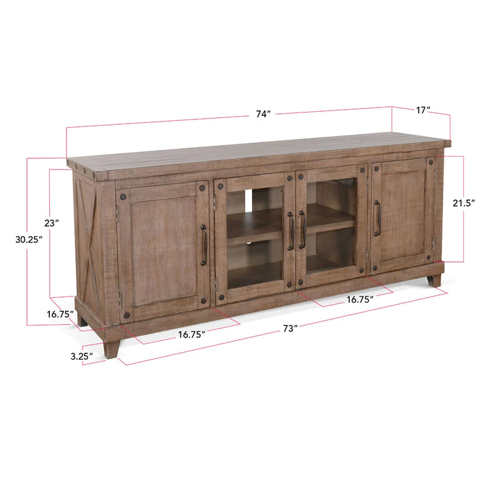 Purity Craft Vivian 74' Media Console Desert Rock