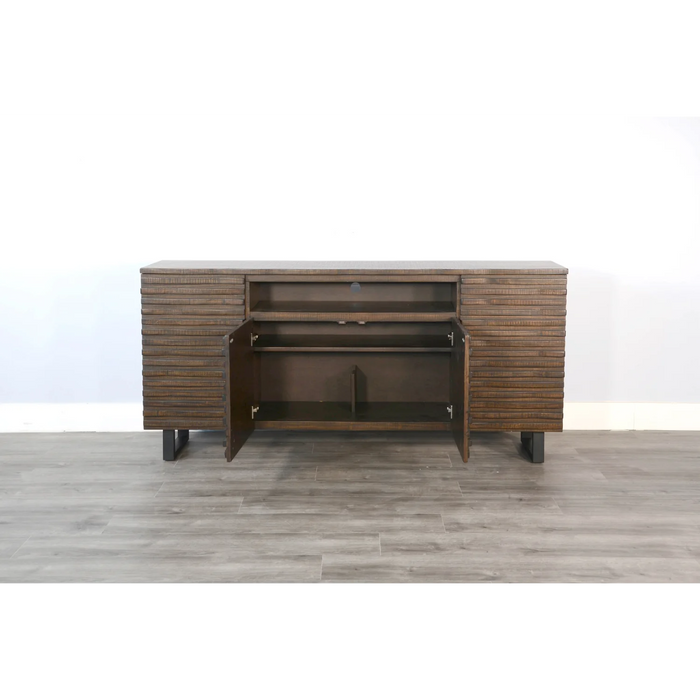 Purity Craft Sled 72' Media Console Tobacco Leaf