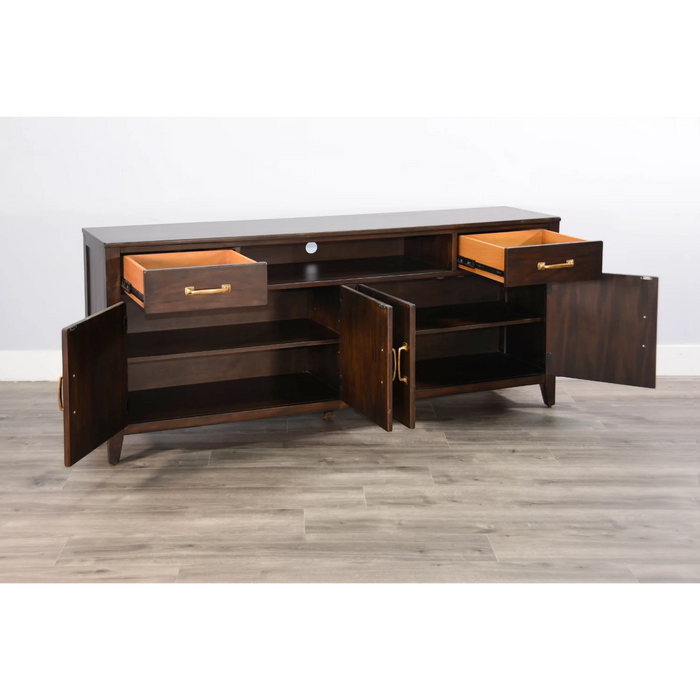 Purity Craft 72' Media Console Coffee Bean