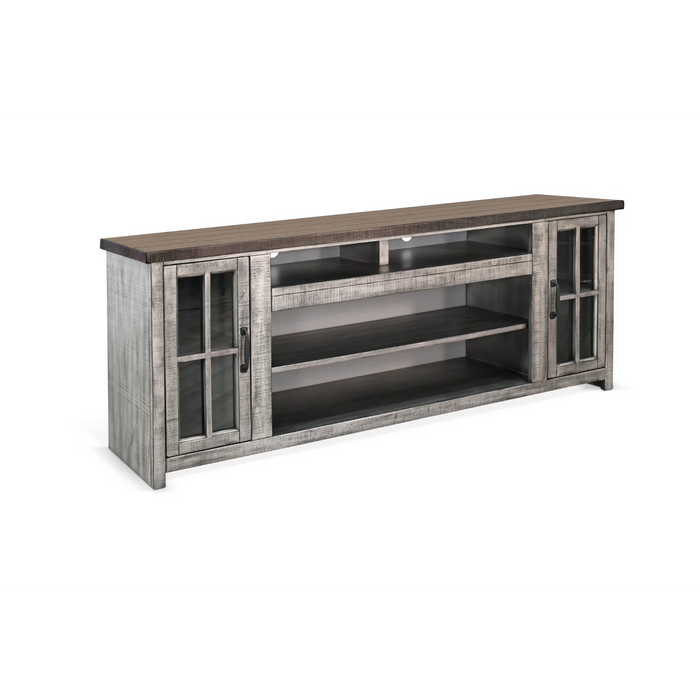 Purity Craft Media Console  Tobacco Leaf and Alpine Grey