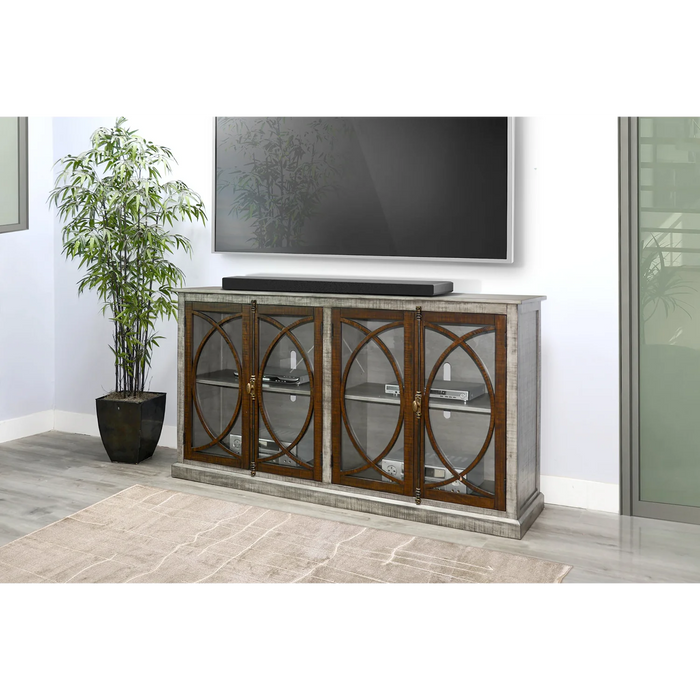 Purity Craft Media Console  Tobacco Leaf and Alpine Grey