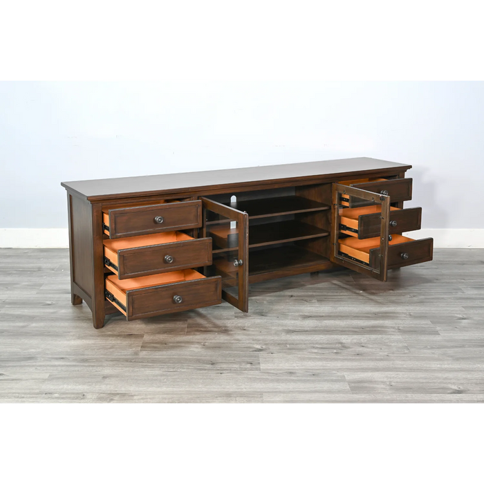 Purity Craft 72' Media Console Coffee Bean