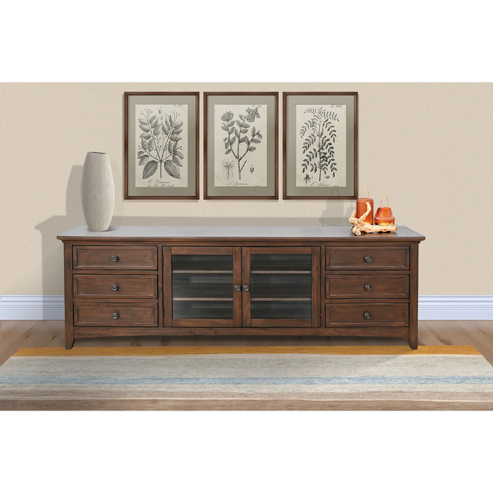 Purity Craft 82' Media Console Coffee Bean