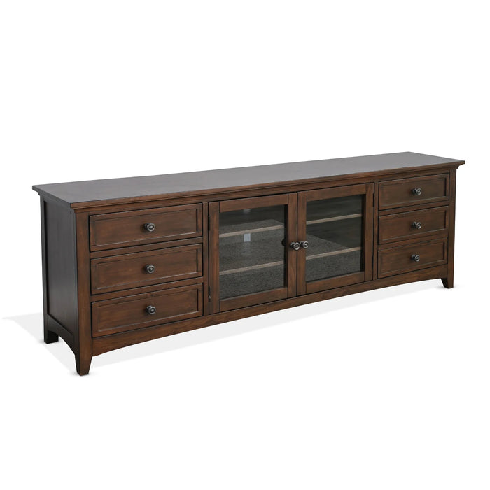 Purity Craft 82' Media Console Coffee Bean