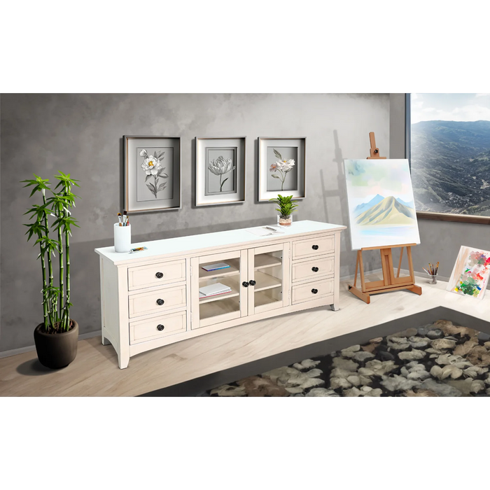 Purity Craft 72' Media Console Marble White