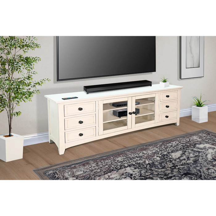 Purity Craft 82' Media Console Marble White