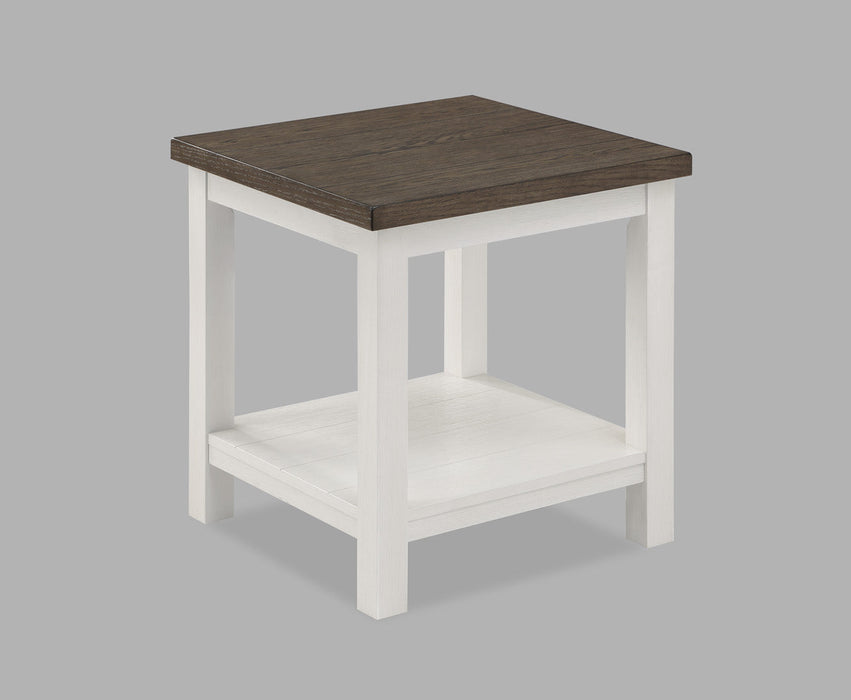 Dakota Chalk White End Table