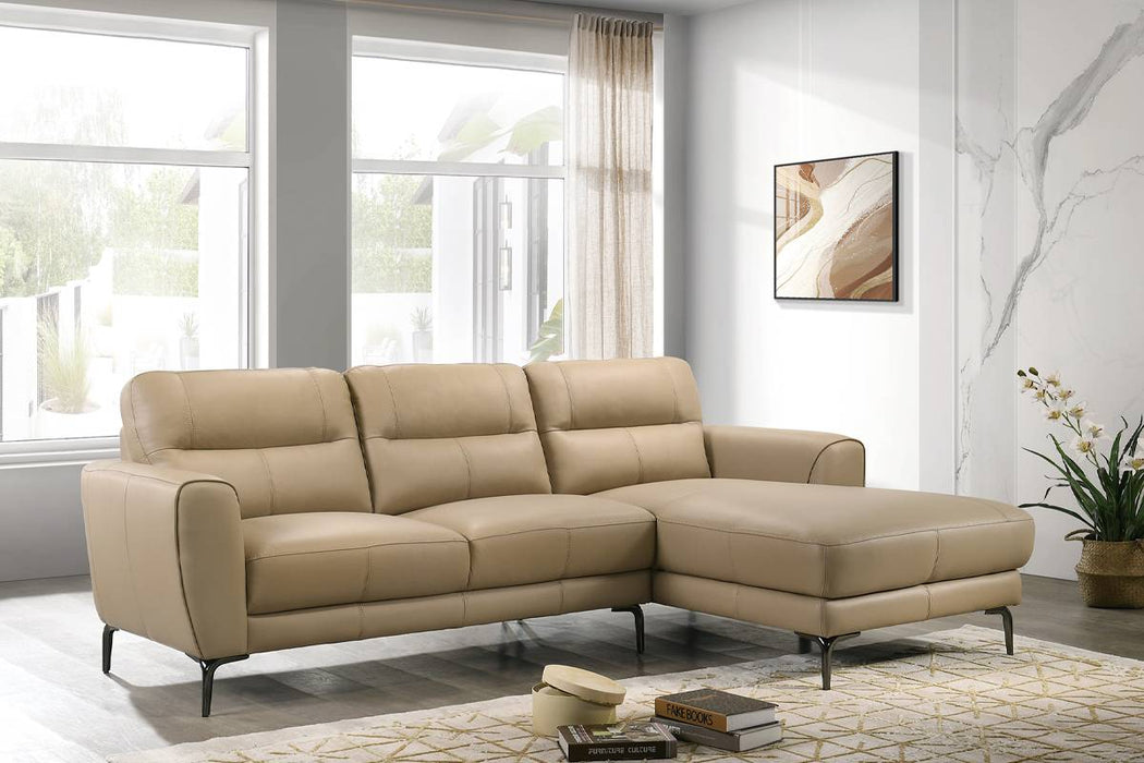 Left Facing Sofa, Right Facing Chaise Sectional Set - Taupe