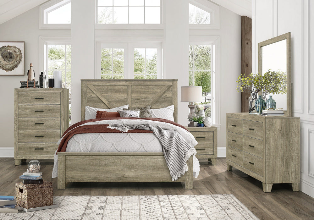 Avenue Rustic Queen Panel Bed