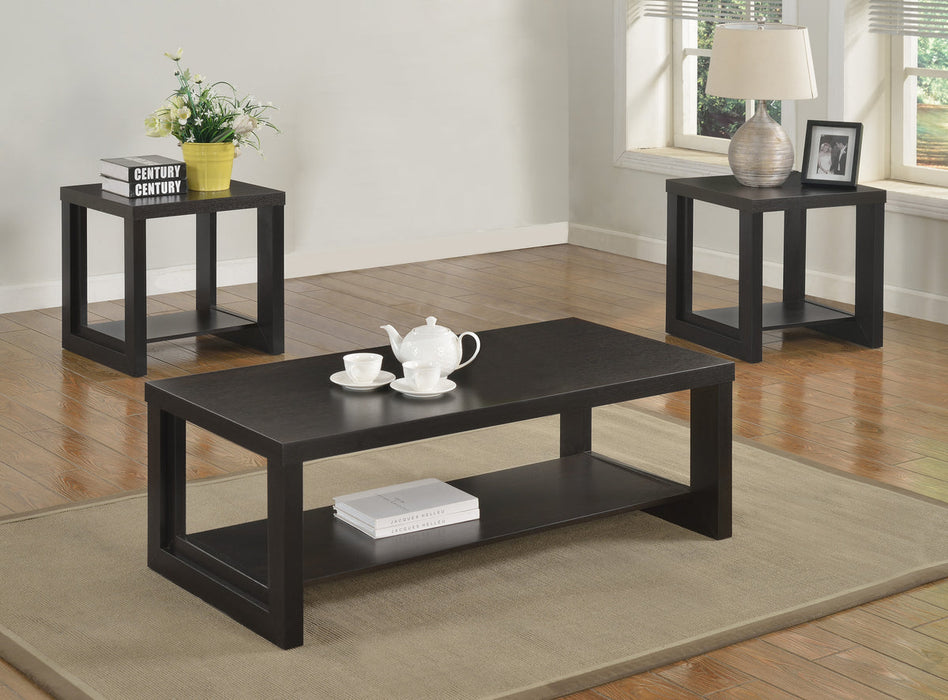 Audra Espresso 3-Piece Coffee Table Set 4121