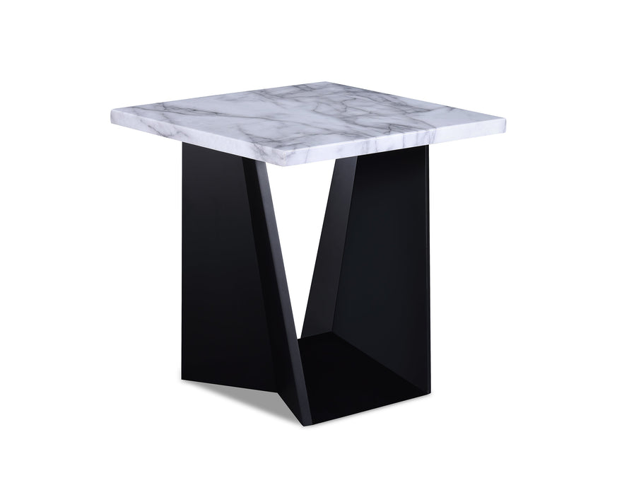 Adea Black/White Marble-Top 3-Piece Coffee Table Set