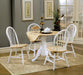 Allison 5-piece Drop Leaf Dining Set Natural Brown and White image