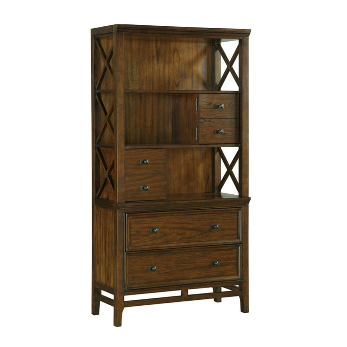 Frazier Park Brown Cherry Wood Bookcase