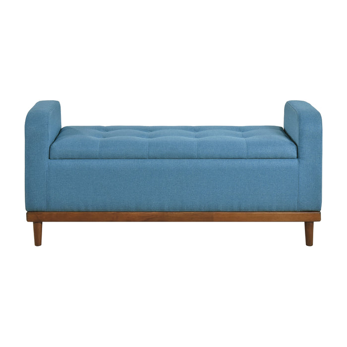 Brigitte Blue Lift Top Storage Bench