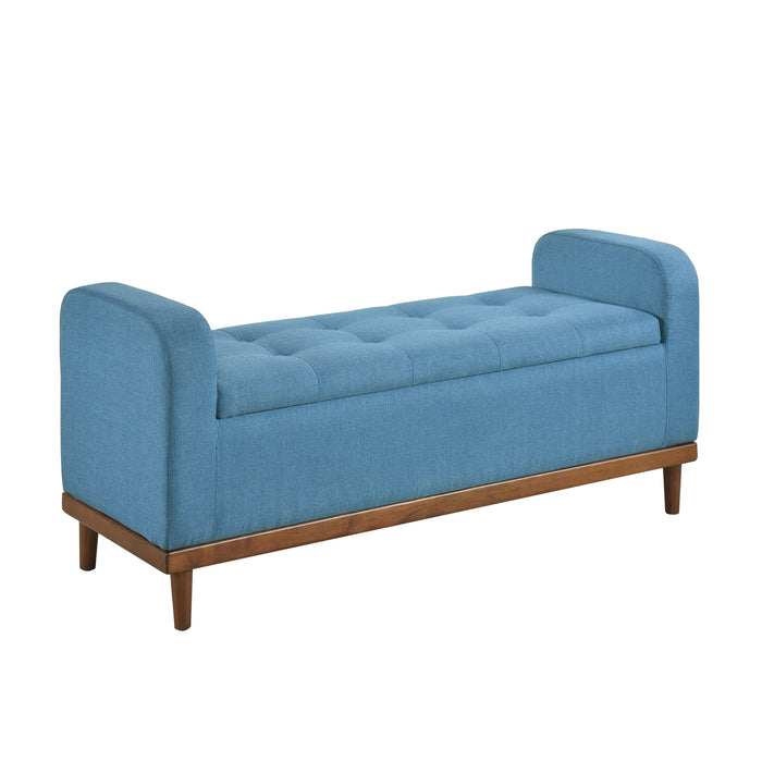 Brigitte Blue Lift Top Storage Bench