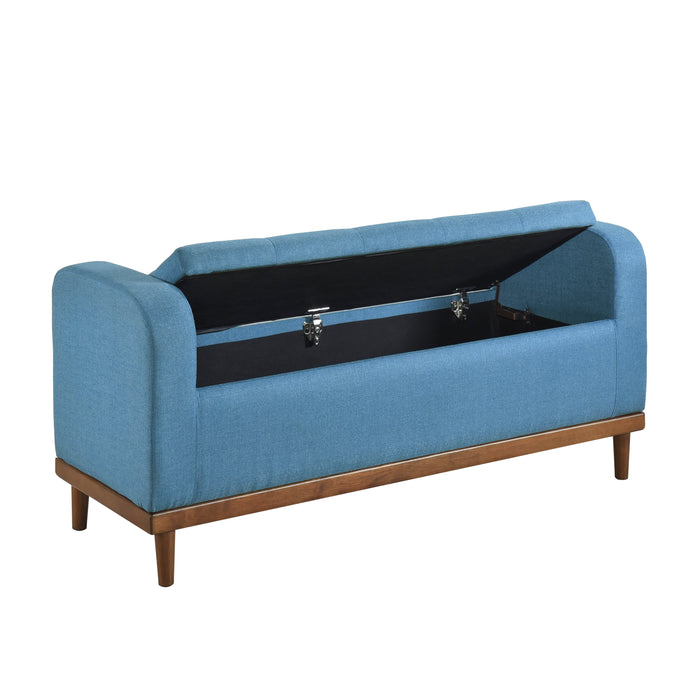 Brigitte Blue Lift Top Storage Bench