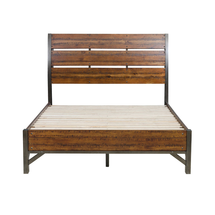 Holverson Rustic Brown Platform Bedroom Set