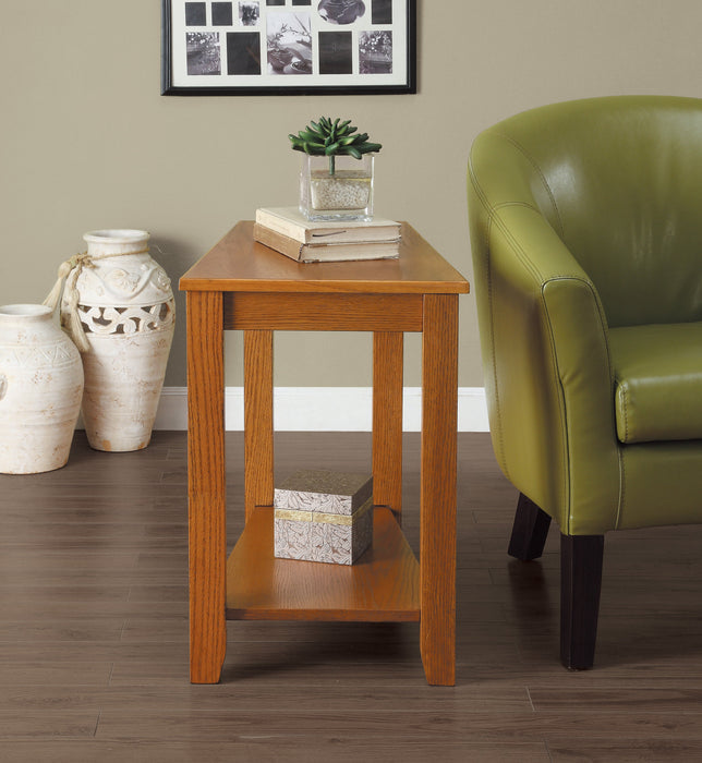 Elwell Oak Chairside Table