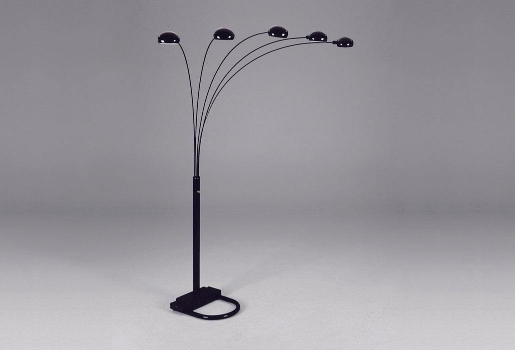 Peacock Arc Black 82' Floor Lamp