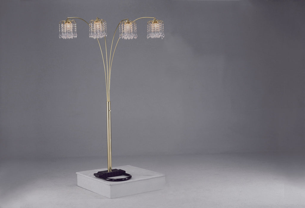 Rain Drop Arc Gold 84' Floor Lamp