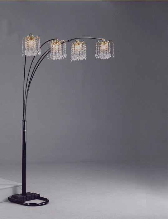 Rain Drop Arc Black 84' Floor Lamp