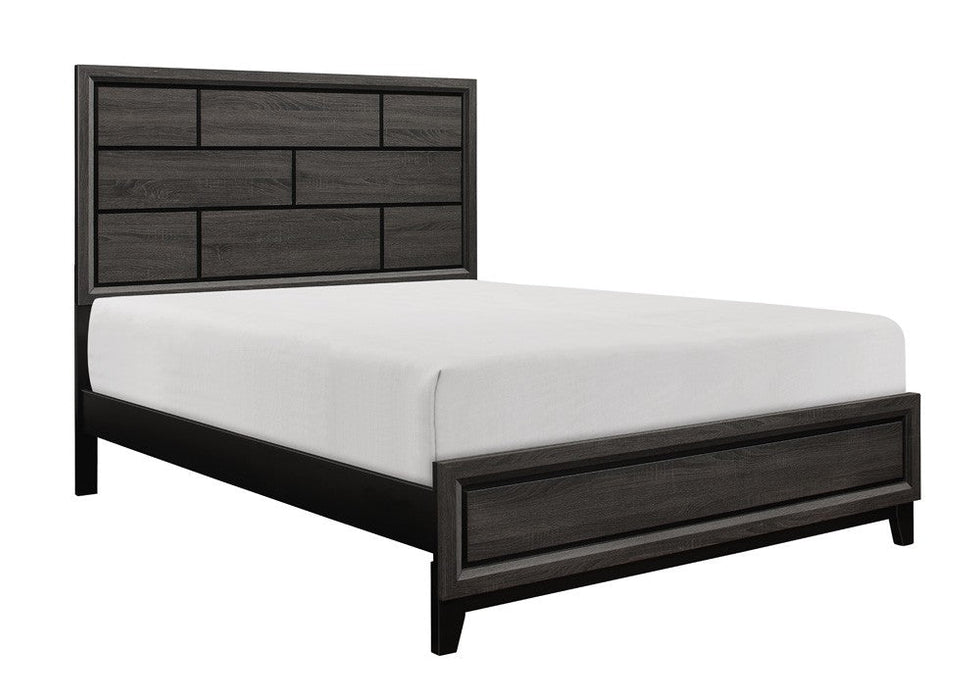 Davi Gray King Panel Bed