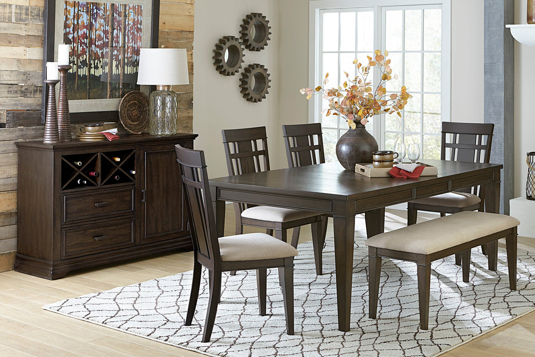 Makah Dark Brown Extendable Dining Table