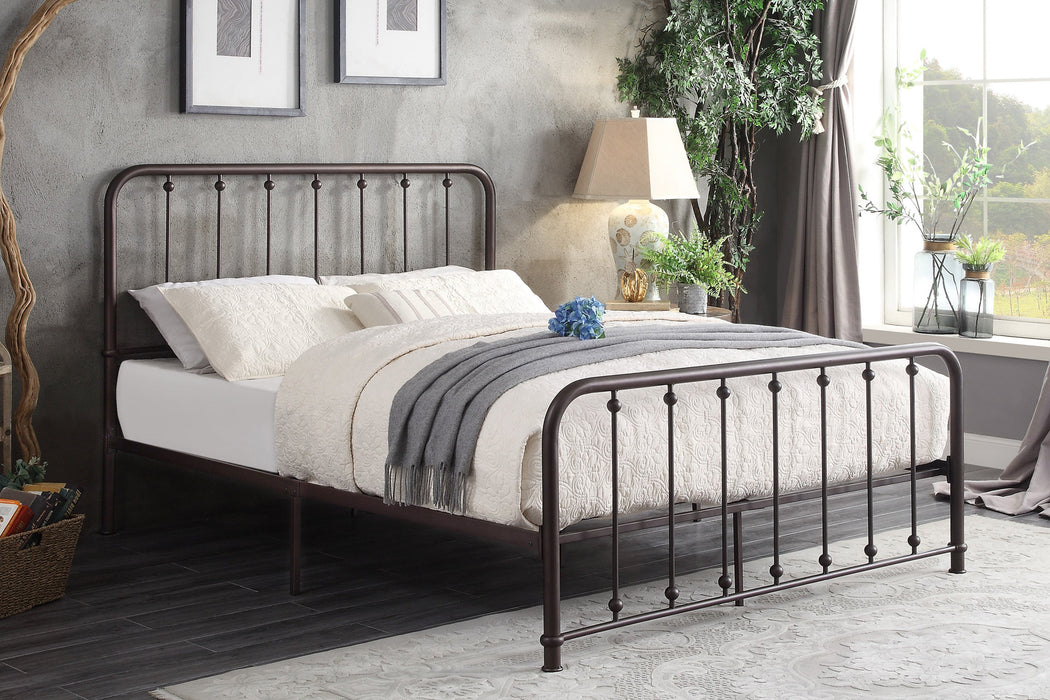 Larkspur Antique Bronze King Metal Platform Bed