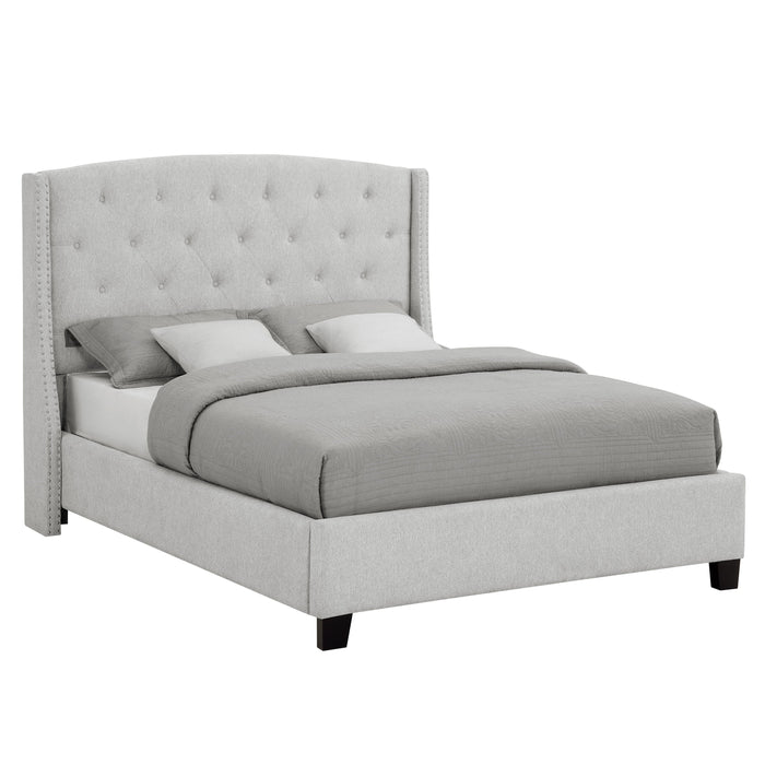 Eva Dove Gray Queen Upholstered Bed