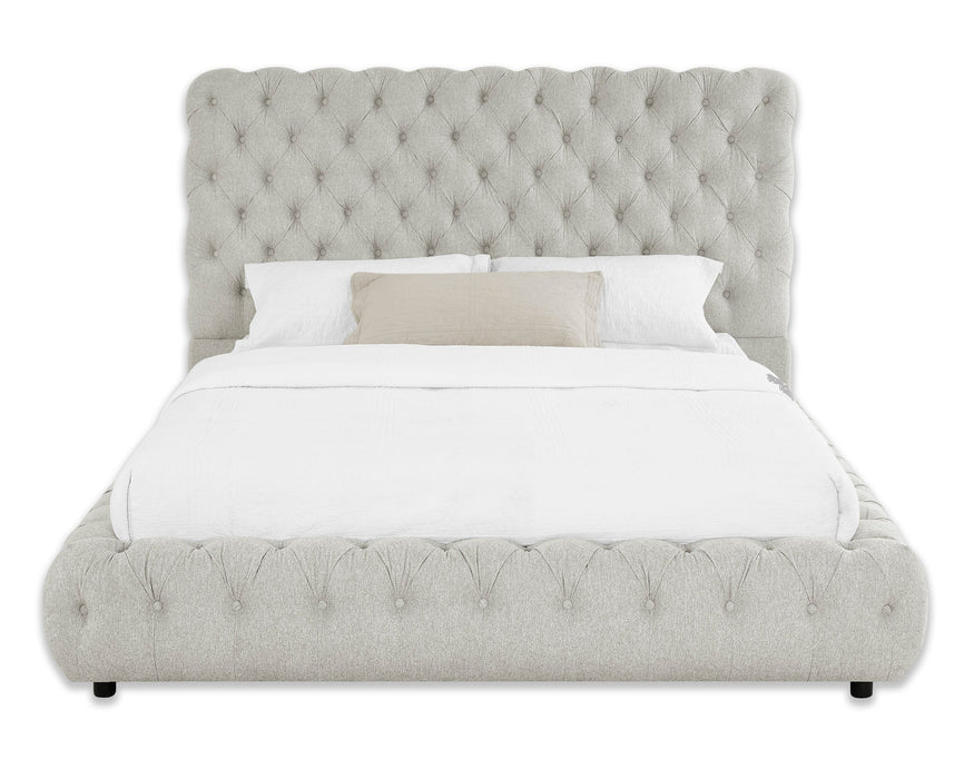 Flory Dove King Upholstered Platform Bed