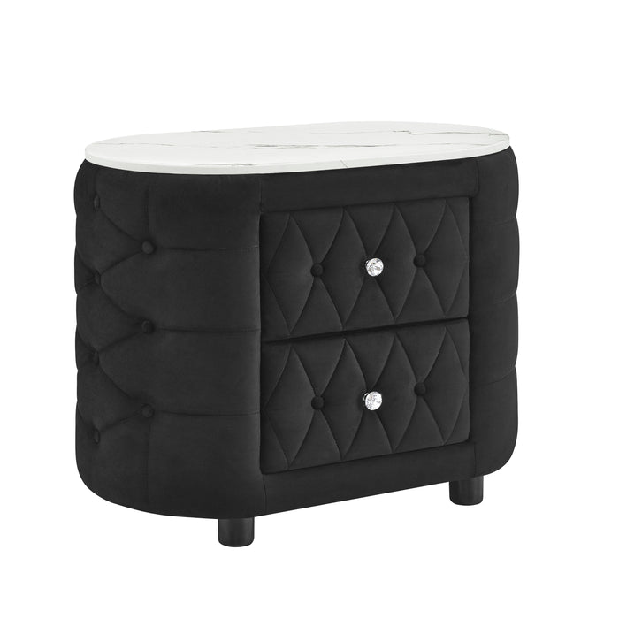 Natalia Black Nightstand