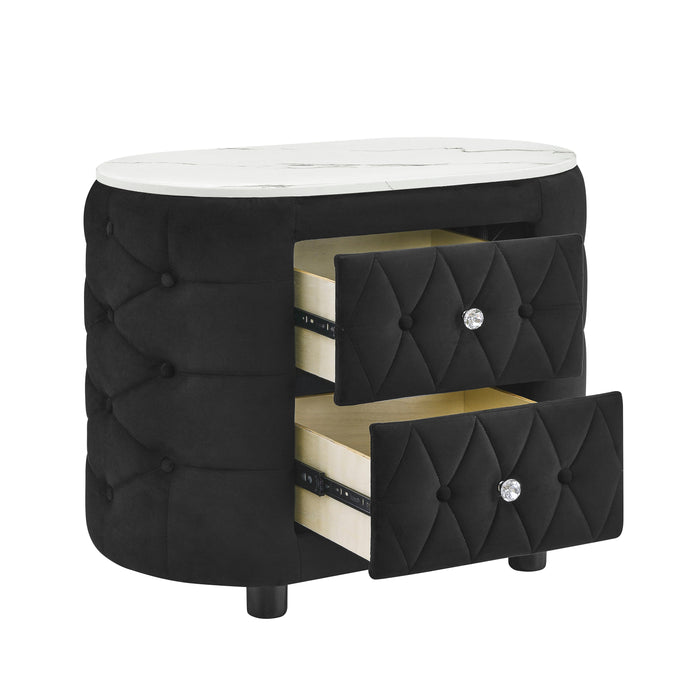 Natalia Black Nightstand