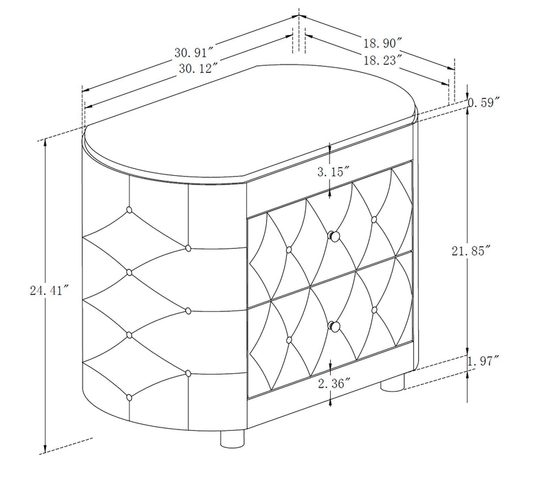 Natalia Gray Nightstand