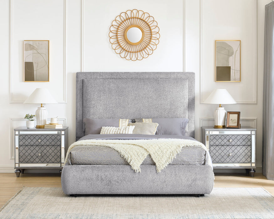 Reverie Pewter Queen Bed with Drawer