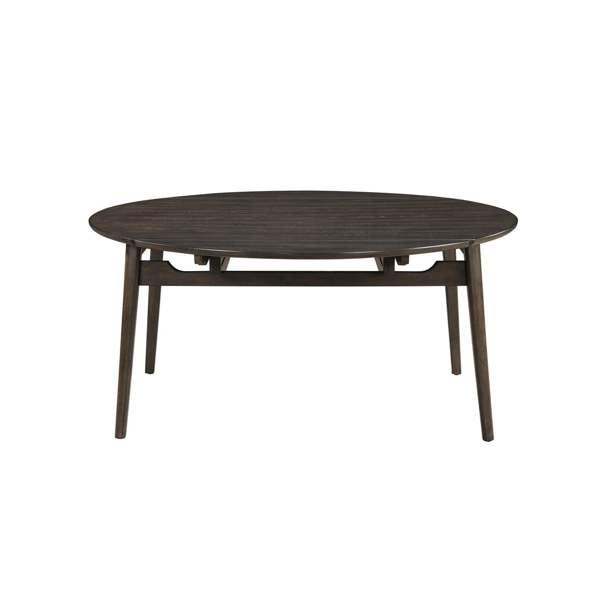 Rex - 65' Round Table With Self Storing Leaves - Walnut