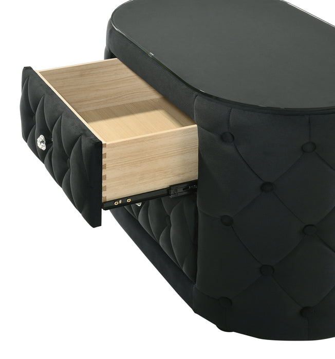 Voltare Black Nightstand