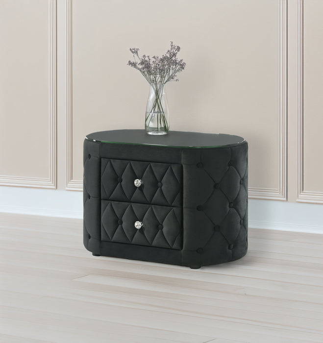 Voltare Black Nightstand