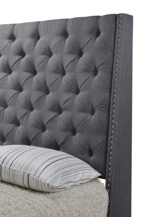 Chantilly Gray King Upholstered Bed