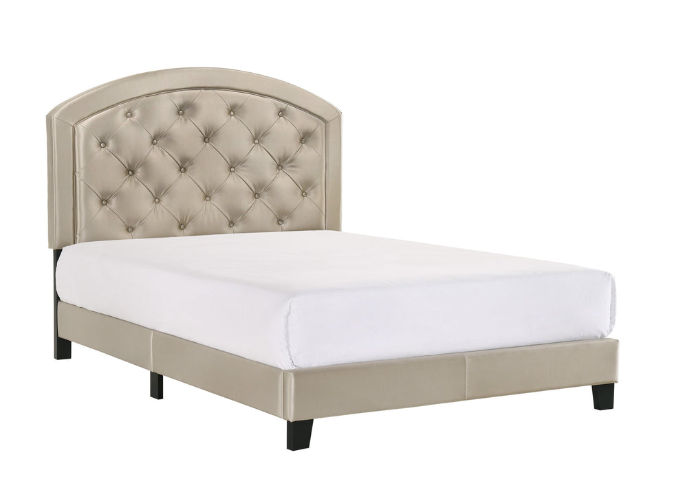 Gaby Gold Full Upholstered Platform Bed