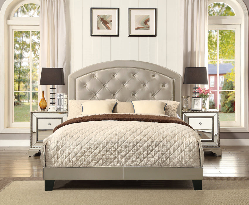 Gaby Gold Full Upholstered Platform Bed