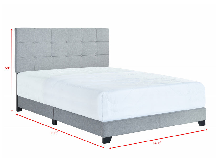 Florence Gray Twin Upholstered Bed