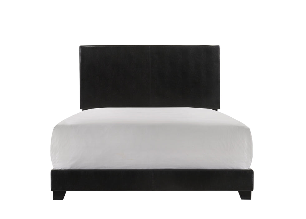 Erin Black PU Leather Full Upholstered Bed