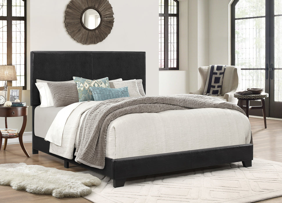 Erin Black PU Leather Twin Upholstered Bed