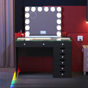 Diana 8 Vanity Set with 14 Bulbs Vanity Mirror