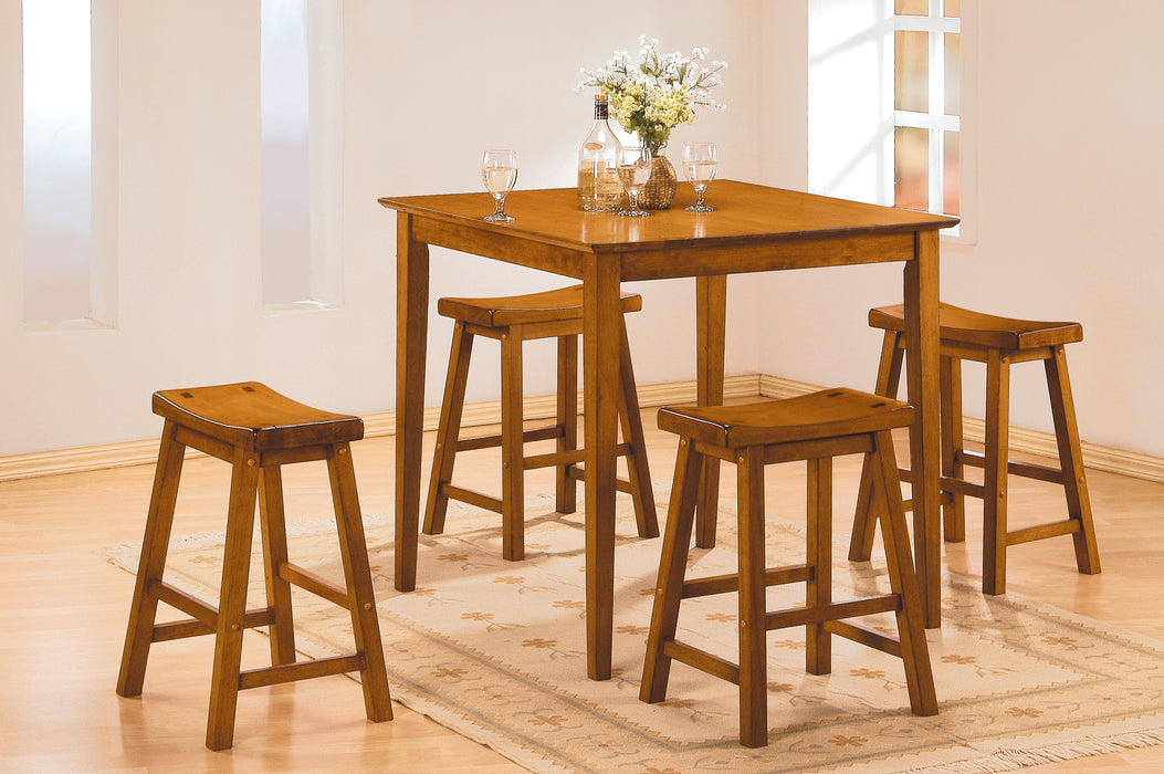 Saddleback Oak Dining Stool, RTA, Set of 2