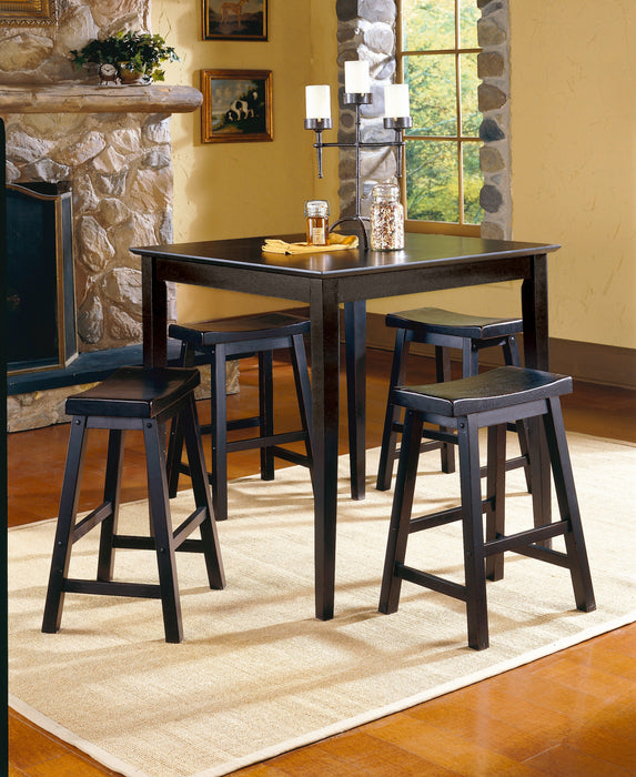 Saddleback Black Dining Stool, RTA, Set of 2