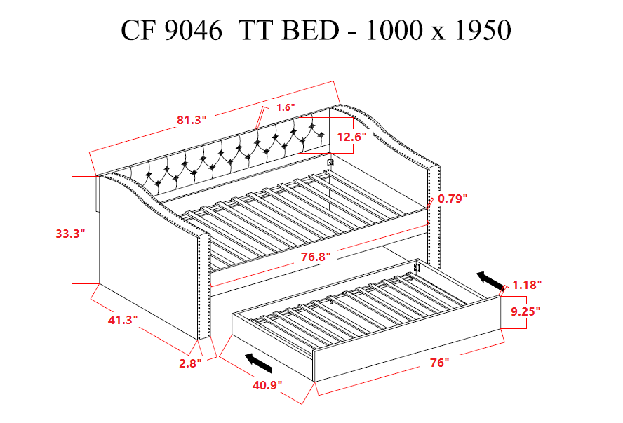 Loretta Gray Twin Daybed