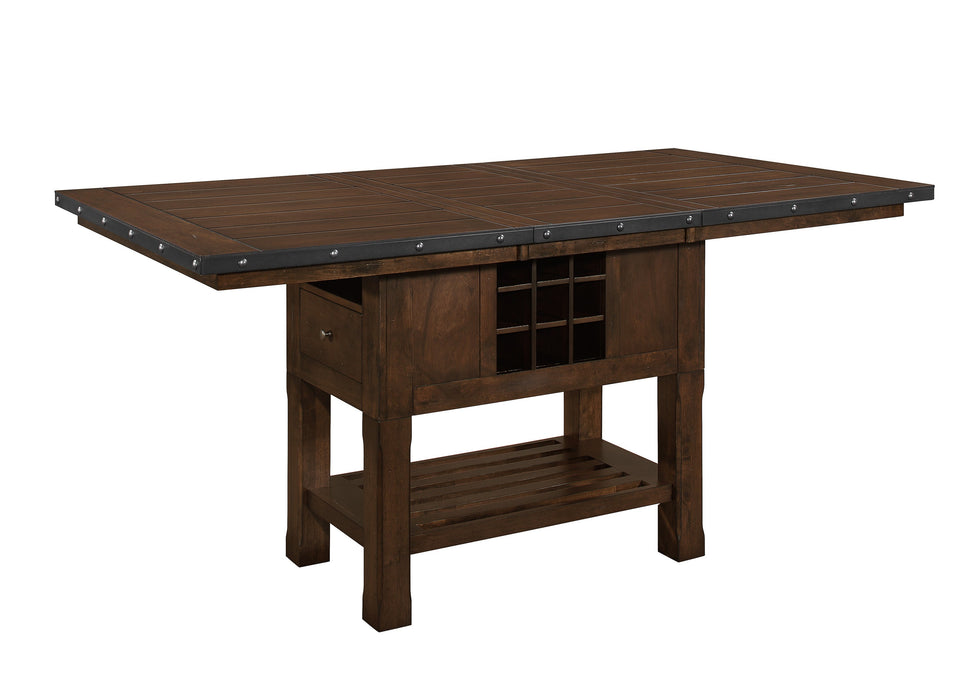 Schleiger Cherry Extendable Counter Height Table