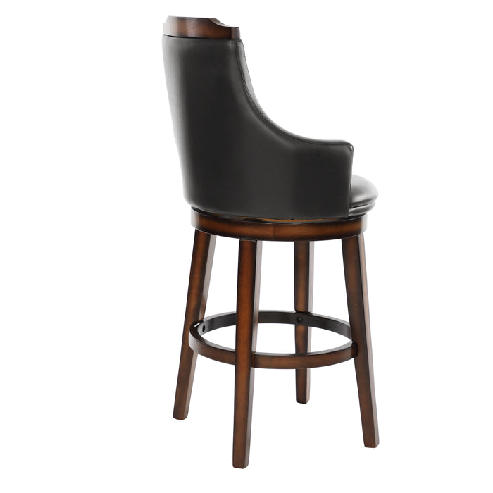 Bayshore Brown Swivel Pub Height Chair, Set of 2