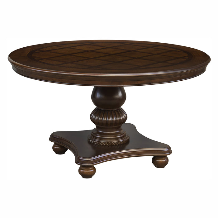 Lordsburg Brown Chery Round Dining Set